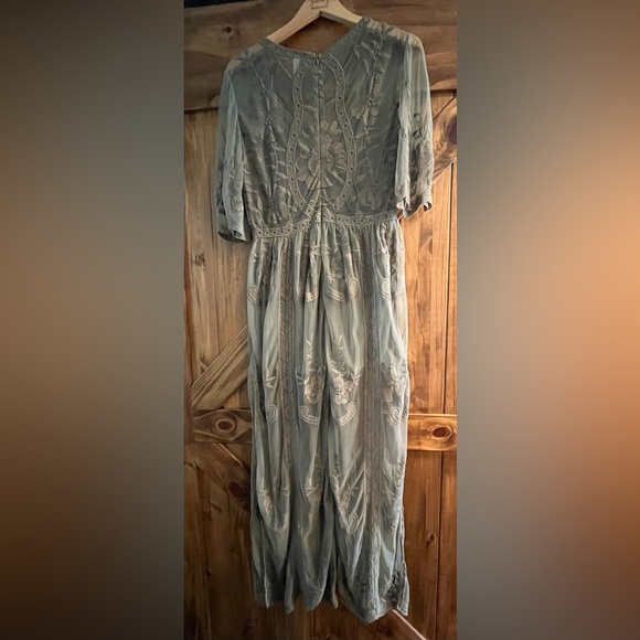 Free People Sheer Olive Dress - Picture 6 of 6